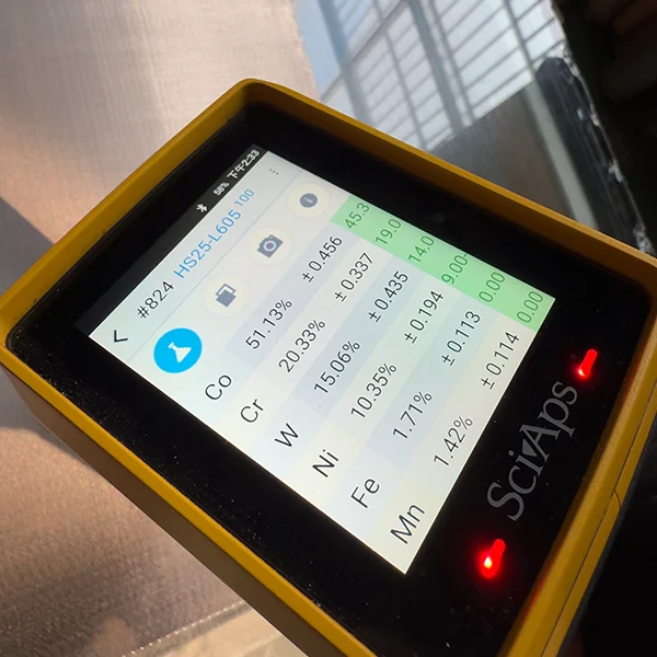 L605 wire cloth chemical composition measurement